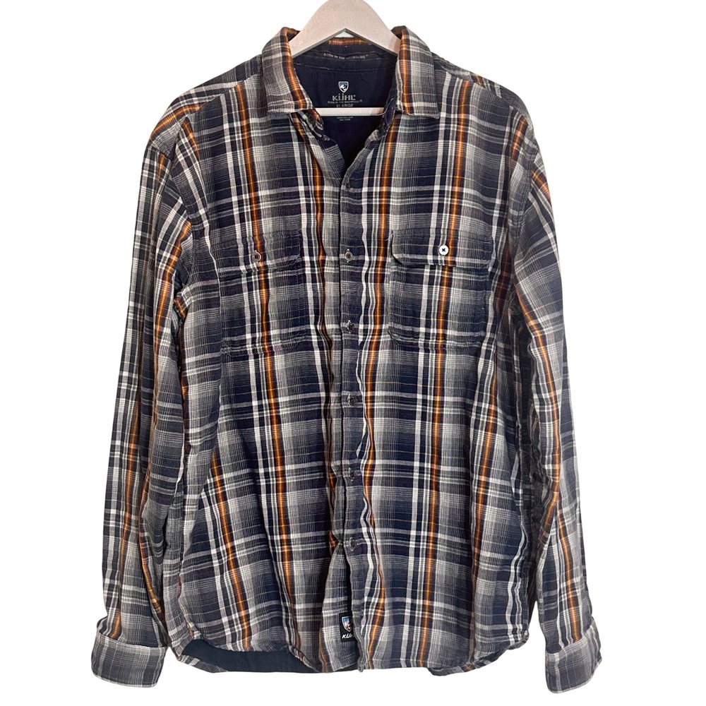 Kuhl Mens Plaid Flannel Long Sleeve Button Up Shirt XL  Casual